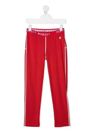 Perfect Moment Kids Thermohose mit Logo-Print - Rot