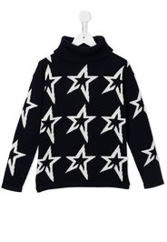 Perfect Moment Kids Rollkragenpullover mit Sterne-Print - Schwarz