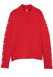 Perfect Moment Kids Intarsien-Pullover mit Reißverschluss - Rot