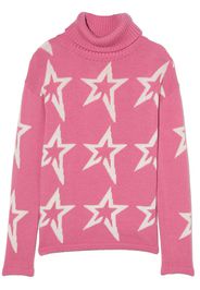 Perfect Moment Kids Rollkragenpullover mit Sterne-Print - Rosa