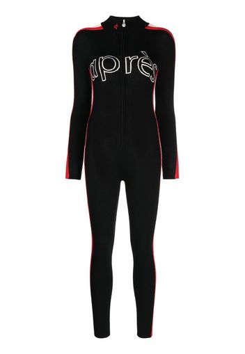 Perfect Moment Aprés Team side-stripe jumpsuit - Schwarz