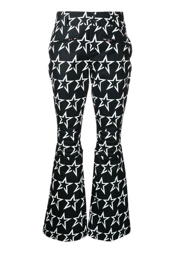 Perfect Moment Aurora star-print flared trousers - Schwarz