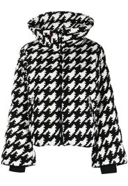 Perfect Moment houndstooth-print padded jacket - Schwarz
