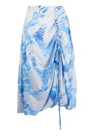 Perks And Mini Lily Pads ruched midi skirt - Blau