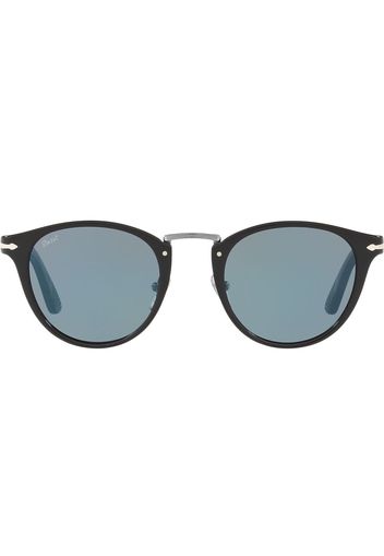 Persol Sonnenbrille mit runden Gläsern - Schwarz