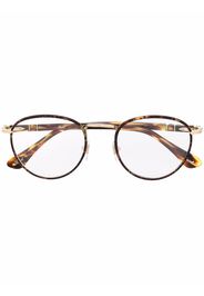 Persol tortoiseshell round-frame glasses - Braun