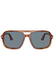 Persol tortoiseshell-effect pilot-frame sunglasses - Braun