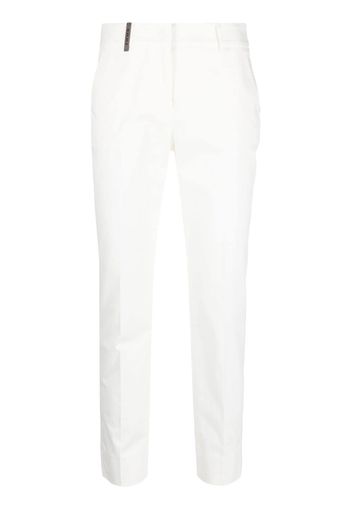 Peserico high-waist tailored trousers - Weiß