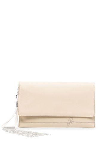 Peserico Clutch mit Logo - Nude