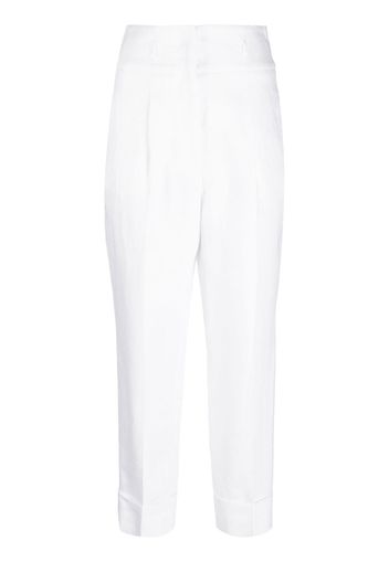 Peserico high-waisted tailored trousers - Weiß