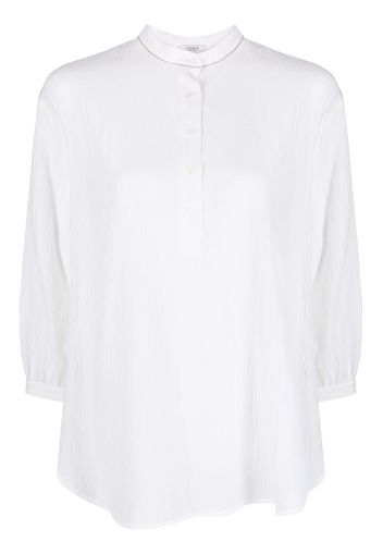 Peserico band-collar button-up blouse - Nude