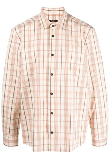 Peserico check-pattern long-sleeve shirt - Nude