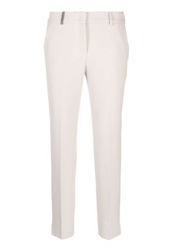 Peserico pressed-crease cropped trousers - Nude