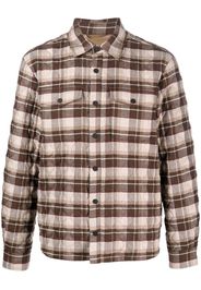 Peserico check-pattern button-up shirt - Braun