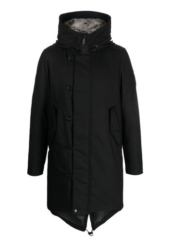 Peuterey logo-patch hooded down coat - Schwarz