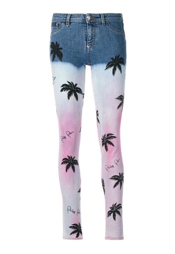 Philipp Plein 'Aloha Plein' Skinny-Jeans - Blau