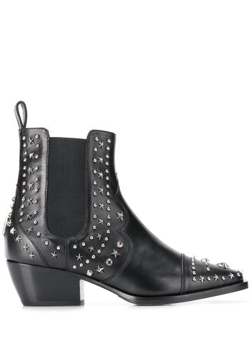 Philipp Plein Stiefeletten im Western-Look - Schwarz