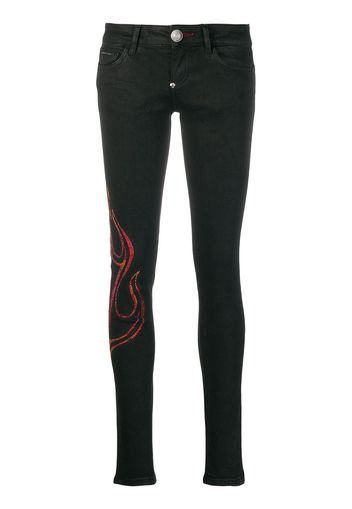 Philipp Plein 'Flame' Skinny-Jeans - Schwarz