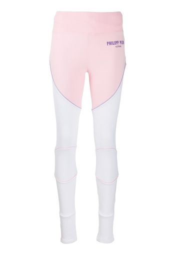 Philipp Plein Leggings mit geometrischen Einsätzen - Rosa