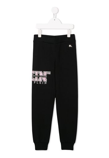 Philipp Plein Junior Jogginghose mit Logo - Schwarz