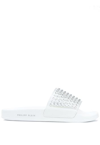 Philipp Plein Sandalen mit Kristallen - Weiß