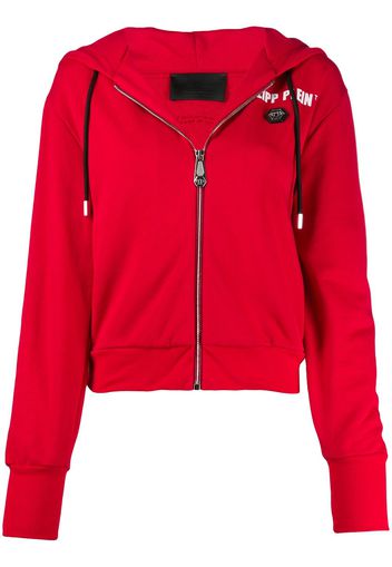 Philipp Plein Kapuzenjacke mit Logo-Print - Rot