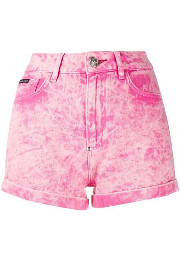 Philipp Plein Shorts mit Acid-Wash-Effekt - Rosa