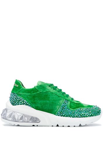 Philipp Plein 'Runner' Sneakers mit Nieten - Grün