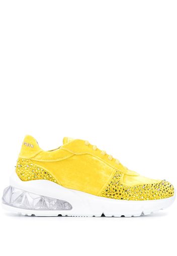 Philipp Plein 'Studs' Sneakers in Samtoptik - Gelb