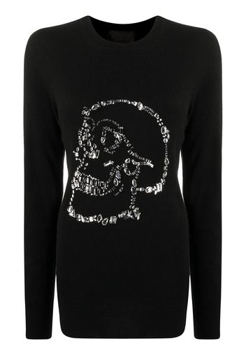 Philipp Plein Pullover mit Totenkopf - Schwarz