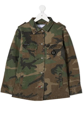 Philipp Plein Jacke mit Camouflage-Print - Grün