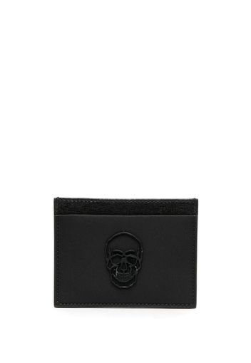 Philipp Plein Kartenetui mit Totenkopfschild - Schwarz