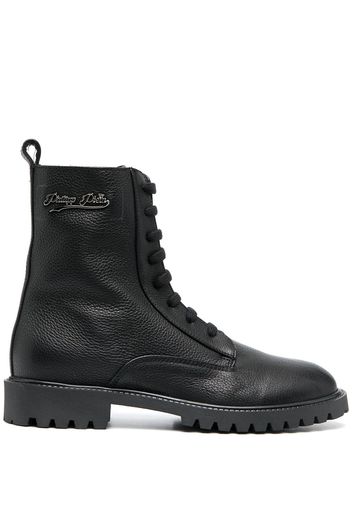 Philipp Plein Stiefel mit Schnürung - Schwarz