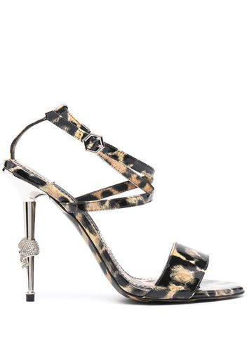 Philipp Plein Sandalen mit Leoparden-Print - Braun