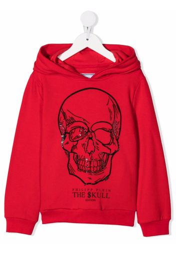 Philipp Plein Hoodie mit Totenkopf - Rot