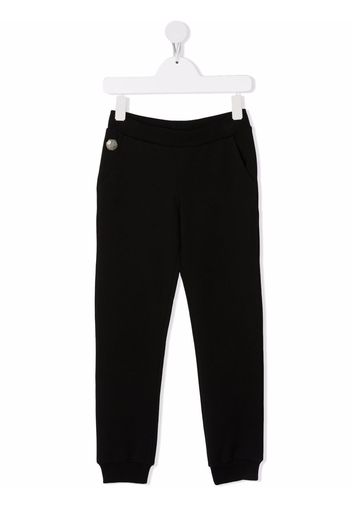 Philipp Plein Junior Jogginghose mit Logo - Schwarz