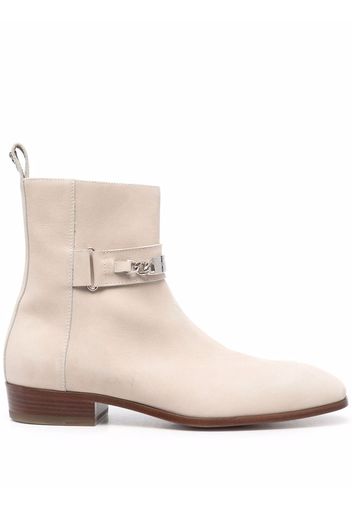 Philipp Plein Stiefel mit Logo-Schild - Nude