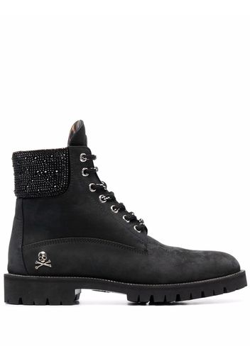 Philipp Plein The Hunter Stiefel aus Nubukleder - Schwarz