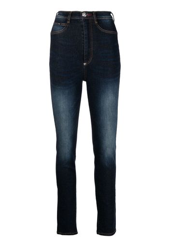 Philipp Plein Jeggings mit Stone-Wash-Effekt - Blau