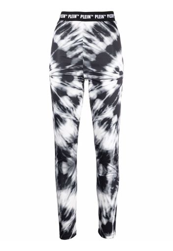 Philipp Plein Leggings mit Batik-Print - Schwarz