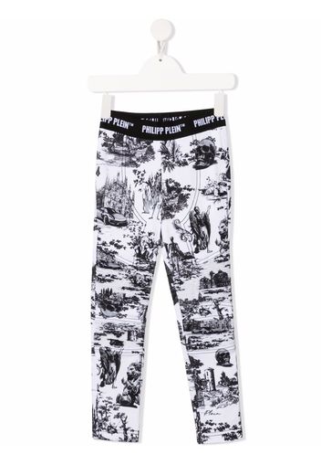 Philipp Plein Junior En PLEIN Leggings - Weiß