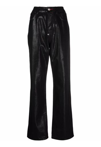 Philipp Plein Iconic Plein Jeans mit lockerem Schnitt - Schwarz