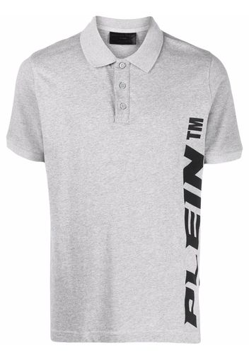 Philipp Plein logo short-sleeve polo shirt - Grau