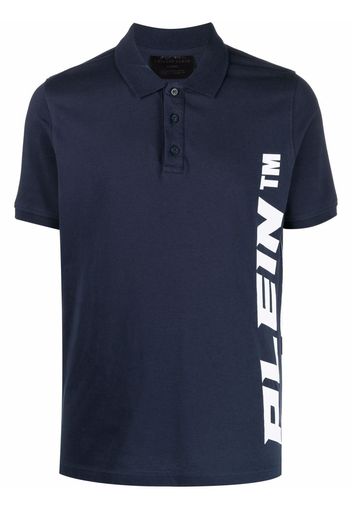 Philipp Plein logo short-sleeve polo shirt - Blau