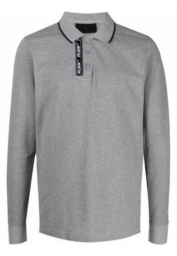 Philipp Plein Poloshirt mit Logo-Patch - Grau