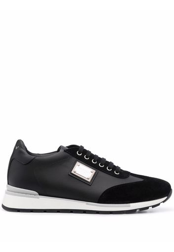 Philipp Plein logo-plaque low top sneakers - Schwarz