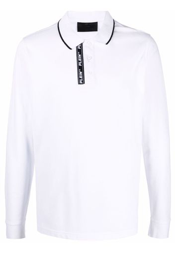 Philipp Plein logo embroidered polo shirt - Weiß