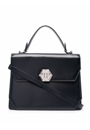 Philipp Plein big handle hexagon bag - Schwarz