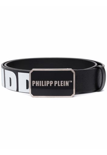 Philipp Plein Gürtel mit Logo-Schild - Schwarz