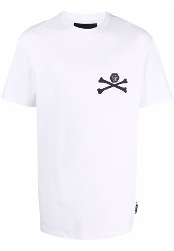 Philipp Plein T-Shirt mit Skelett-Print - Weiß